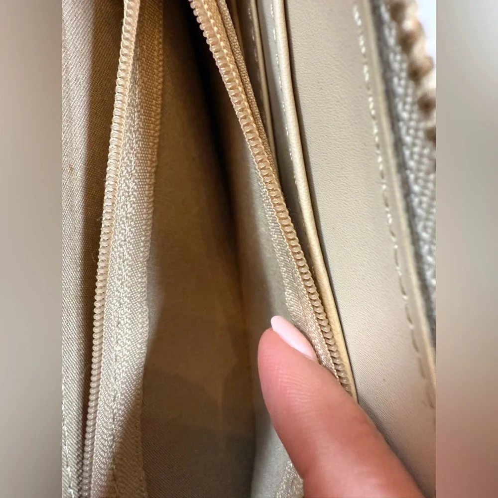 BEBE studded silver wallet (blemish on corner)